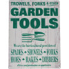 Plaque vintage outils jardinage