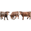 Set de vaches, marron (16 pcs) - Ref: U02308