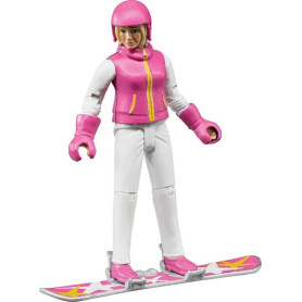 Skieuse snowboard+accessoires