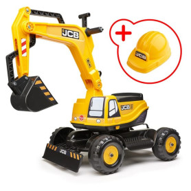 Excavatrice JCB avec siège rotatif et casque