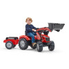 Tractopelle Massey Ferguson avec remorque