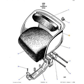 Housse de siège avec dossier - pour Massey Ferguson - Adaptable - Ref origine : 181325M91