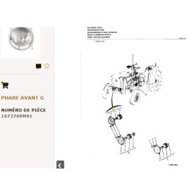 Phare - pour Massey Ferguson - Adaptable - Ref origine : 1672769M91