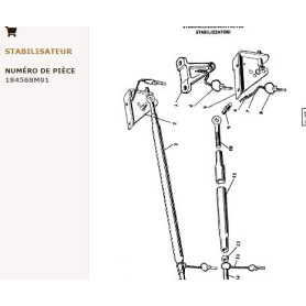 Stabilisateur - pour Massey Ferguson - Adaptable - Ref origine : 184568M91