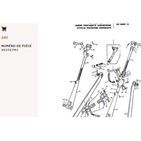 Broche D'Articulation 3/4 x 3 1/16 " - pour Massey Ferguson - Adaptable - Ref origine : 893567M1