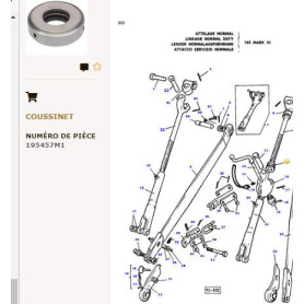 Roulement - FORD, Massey Ferguson - Ref: VPL2505