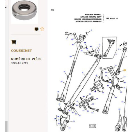 Roulement - pour Massey Ferguson