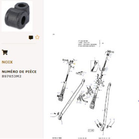 Articulation - pour Massey Ferguson - Adaptable - Ref origine : 897653M2