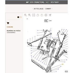 Goupille clip - pour Massey Ferguson - Adaptable - Ref origine : 195646M92