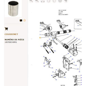 Bague - pour Massey Ferguson - Adaptable - Ref origine : 1870934M1