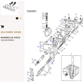 Kit De Reparation Hydraulique - pour Massey Ferguson - Adaptable - Ref origine : 1810678M91