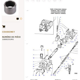 Roulement - Landini, Massey Ferguson - Ref: VPK1402