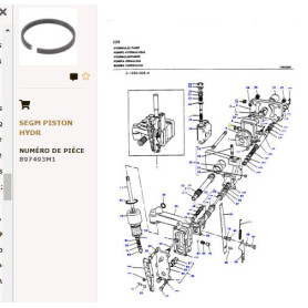 Segments De Piston Hydraulique (x10) - pour Massey Ferguson - Adaptable - Ref origine : 897493M1