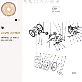 Disque De Freins - pour Massey Ferguson - Adaptable - Ref origine : 1860964M2