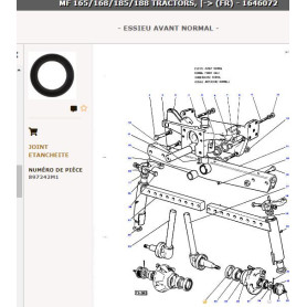 Joint d'huile - Landini, Massey Ferguson - Ref: VPJ2807