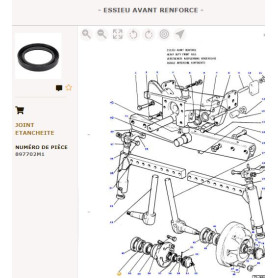 Joint De Retenue D'Huile - pour Massey Ferguson - Adaptable - Ref origine : 897702M1