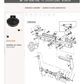 Kit De Chapeau De Moyeu - pour Massey Ferguson