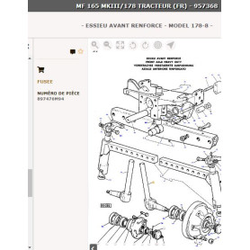 Fusee Gauche - pour Massey Ferguson - Adaptable - Ref origine : 897476M96