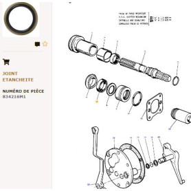 Joint De Retenue D'Huile - pour Massey Ferguson - Adaptable - Ref origine : 834216M1