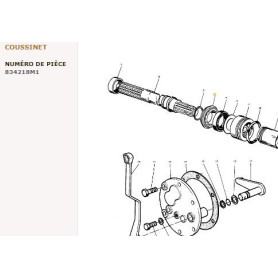 Roulement - pour Massey Ferguson - Adaptable - Ref origine : 834218M1