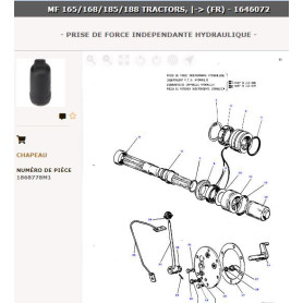 Capuchon P De F - pour Massey Ferguson - Adaptable - Ref origine : 180313M1