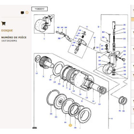 Disque A Transmission - pour Massey Ferguson - Adaptable - Ref origine : 1672626M1