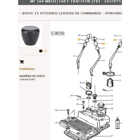 Boule - pour Massey Ferguson - Adaptable - Ref origine : 1682623M1