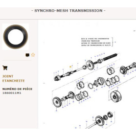 Joint De Retenue D'Huile - pour Massey Ferguson - Adaptable - Ref origine : 1860011M1