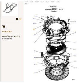 Ressort d'embrayage (x3) - pour Massey Ferguson - Adaptable - Ref origine : 887910M1