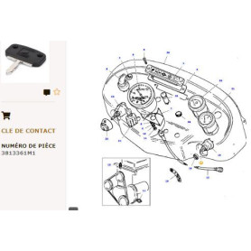 Clef - FIAT - SOMECA, FORD, Landini, Massey Ferguson, New Holland - Ref: VPF3201