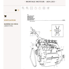 Pale de ventilateur - pour Massey Ferguson - Adaptable - Ref origine : 1884777M1