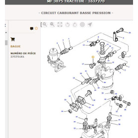 Olive (x20) - pour Massey Ferguson - Adaptable - Ref origine : 375751X1