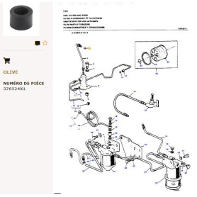 Tuyau Bicone - Caoutchouc (x20) - pour Massey Ferguson - Adaptable - Ref origine : 376524X1