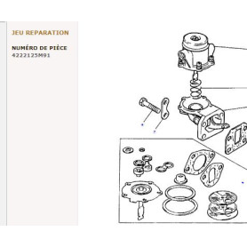Kit de réparation pompe à carburant - pour Massey Ferguson - Adaptable - Ref origine : 422125M91