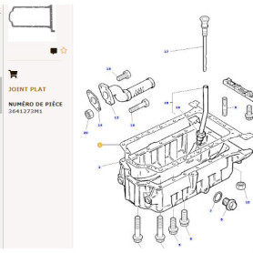 Joint de carter - Landini, Massey Ferguson, McCormick, Renault - Ref: VPC5456