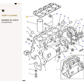 Joint De Culasse - pour Massey Ferguson - Adaptable - Ref origine : 3638845M1