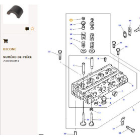 Pack de 10 paires de bagues coniques - pour Massey Ferguson - Adaptable - Ref origine : 736453M1