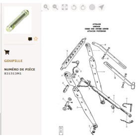 Axe De 3Eme Point 3/4 X 5 1/8 3/4 x 5 1/8 " - pour Massey Ferguson - Adaptable - Ref origine : 831513M1