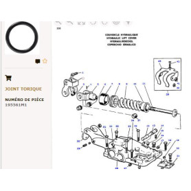 Joint torique - Landini, Massey Ferguson - Ref: VFE1048