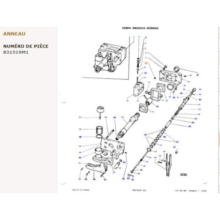 Joint torique - pour Massey Ferguson - Adaptable - Ref origine : 831519M1