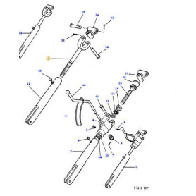 Axe de réglage + Fourche - pour Massey Ferguson