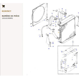 Robinet de purge p/ NH - pour Massey Ferguson - Adaptable - Ref origine : 1016199M1