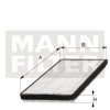 Filtre de cabine Mann filter - Ref : CU2136 - Marque : MANN-FILTER