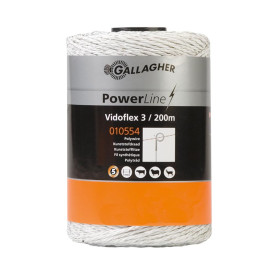 Vidoflex 3 Powerline (blanc, 200 mètre) - Gallagher - Ref : 010554