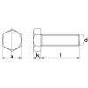 Boulon hexagonal entièrement fileté M16x40 10.9 zing