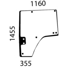 Door glass left - John Deere - Ref: R564765