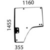 Door glass left - John Deere - Ref: R564765