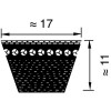 Courroie trapézoïdale dentée BX51 17x1340 Optibelt