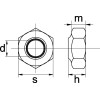 Ecrou hexagonal autobloquant à bague nylon