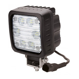 PHARE DE TRAVAIL CARRE 6 LED 3000LM + PRISE DEUTSCH + FAISCEAU